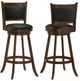 Coaster® Broxton 2-Piece Chestnut/Black Upholstered Swivel Bar Stools-0