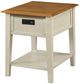 TEI Quinton Pecan End Table with Sand Base-1