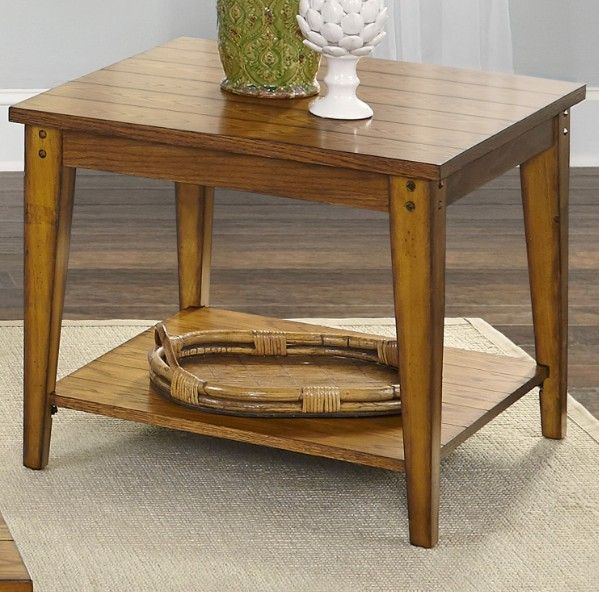 Liberty Furniture Lake House Oak Square Lamp Table-1