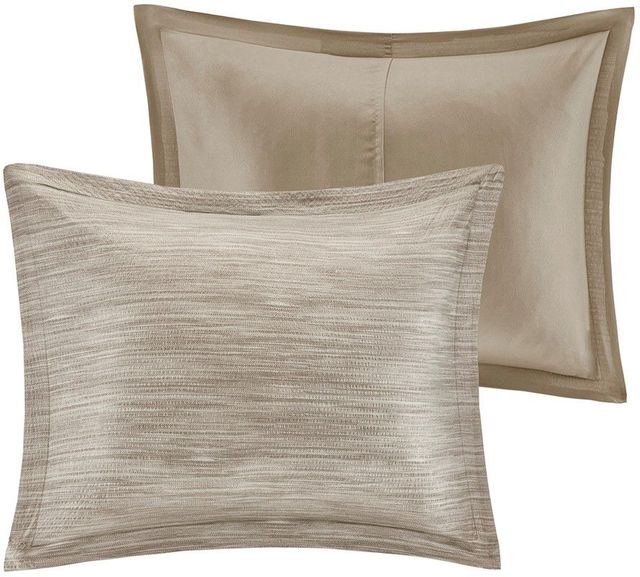 Olliix by Madison Park 7 Piece Taupe California King Walter Printed Seersucker Comforter Set-2