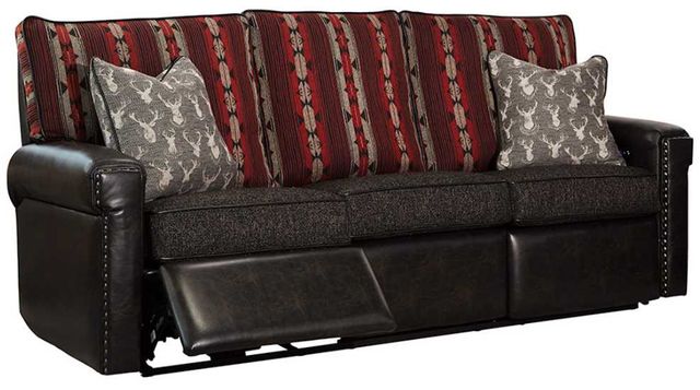 Marshfield Furniture Fairfield Black/Red Reclining Sofa-1