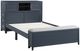 Homelegance® Sloane Navy Blue Full Youth Bookcase Platform Bed with Hidden Desk, Stool and Storage Bench-2