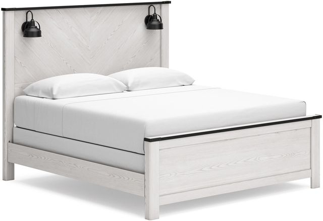 Signature Design by Ashley® Schoenberg White King Panel Bed-0