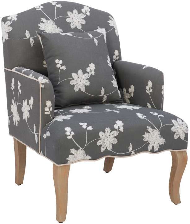 Linon Kenna Gray Accent Arm Chair-0