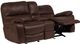 Porter International Designs Ramsey Rodeo Brown Leather-Look Manual Glider Reclining Console Loveseat-3