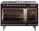 Ilve® Nostalgie II Series 48" Burgundy Pro Style Dual Fuel Range-4