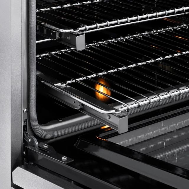 ZLINE Autograph Edition 36". 5.2 cu. ft. Dual Fuel Range with 6 Burner DuoPro™ Cooktop and Electric Convection Oven in Satin Stainless Steel and Champagne Bronze Accents -3