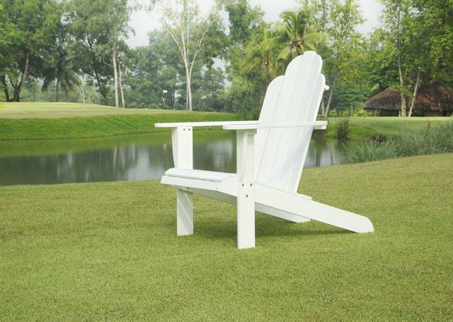 Linon Adirondack White Wooden Outdoor Chair-1