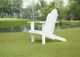 Linon Adirondack White Wooden Outdoor Chair-1