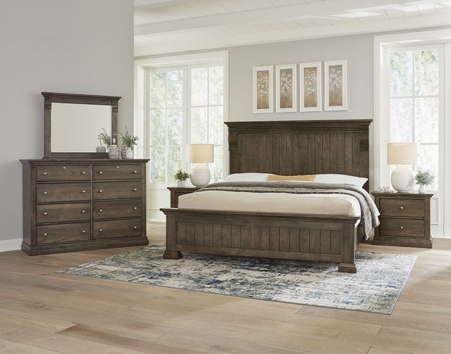 Artisan & Post by Vaughan-Bassett Carlisle Dark Sable Queen Corbel Bed-3