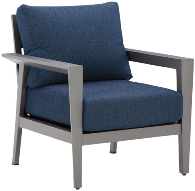 Signature Design by Ashley® Gali 4-Piece Blue/Gray Aluminum/Fabric Outdoor Conversation Set-3