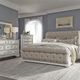 Liberty Furniture Abbey Park 4-Piece Antique White/Weathered Brown Queen Sleigh Bedroom Set-1