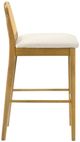 Armen Living Lucio 2-Piece Amber Glow/White Barstool Set-3