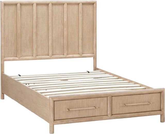 Modus Furniture Dorsey Granola Eastern King Panel Storage Bed-0