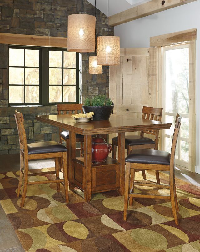 Signature Design by Ashley® Ralene 7-Piece Medium Brown Counter Height Dining Set-3