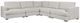 Classic Home Ludwig 5-Piece Ivory Upholstered Sectional-0
