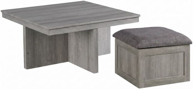 Elements International Uster 2-Piece Weathered Gray Occasional Table Set -0