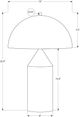 Monarch Specialties Inc. Black Metal Table Lamp with Metal Shade-1