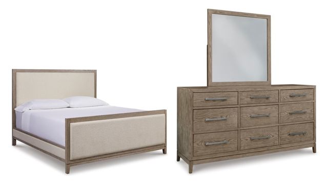 Signature Design by Ashley® Chrestner 3-Piece Gray California King Panel Bed Set-0