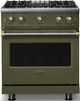 Viking® 5 Series 30" Martini Pro Style Gas (LP) Range with Brushed Brass Trim-0