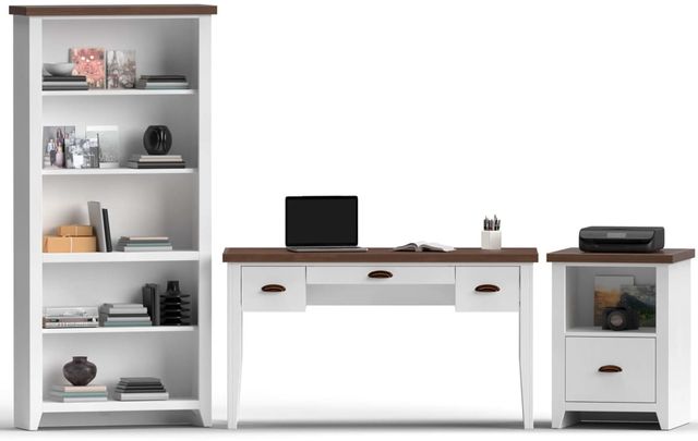 Legends Home Hampton Barnwood/Jasmin White Writing Desk-2
