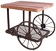 ACME Furniture Francie Oak End Table with Antique Gray Base-0