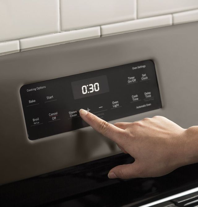 GE® 30" Fingerprint Resistant Slate Freestanding Gas Range-4