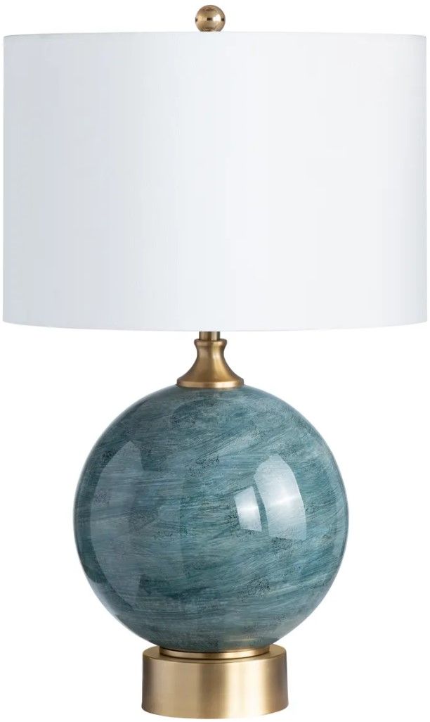Crestview Collection Downs Teal Table Lamp-1