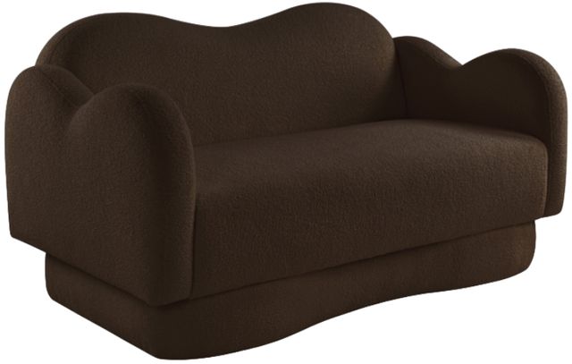 Meridian Furniture Bloom Brown Teddy Fabric Loveseat-0