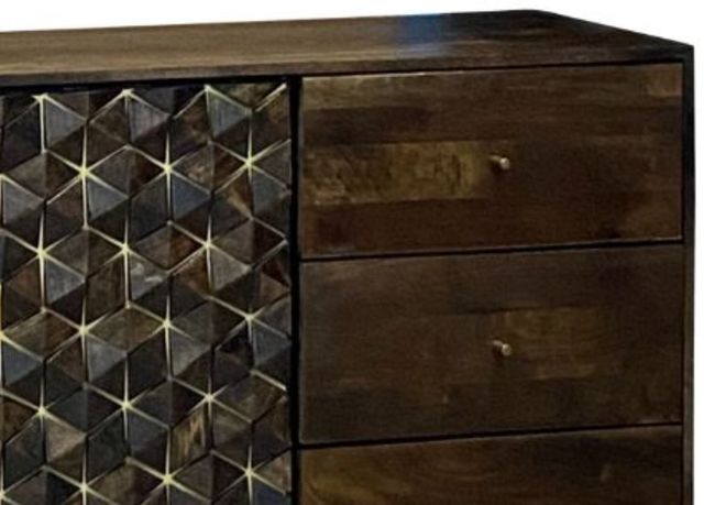 Jaipur Furniture Pintu Brown 3-Drawer Sideboard-1