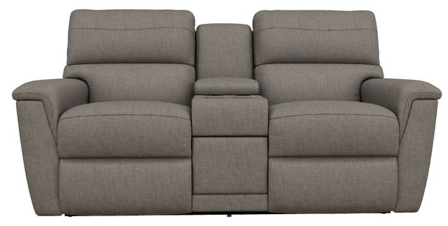 La-Z-Boy® Ava Truffle Power Reclining Loveseat with Console and Headrest-1
