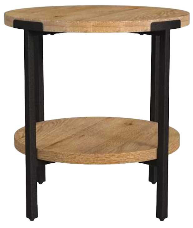 Flexsteel® Millwork Black/Umber Round End Table-1