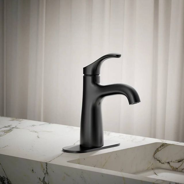 KOHLER® Simplice® Matte Black 1.0 GPM Single-Handle Bathroom Sink Faucet-3