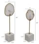 A & B Home 2-Piece White/Gold Agate Decorative Statuaries Set-2