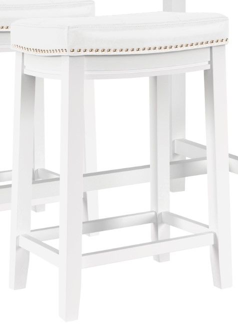 Linon Claridge 3-Piece White Counter Table Set-1