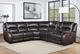 Steve Silver Co. Alexandria 6-Piece Chocolate Power Reclining Curved Sectional-1