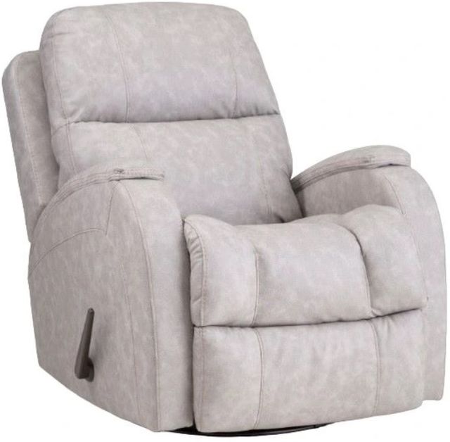 HomeStretch Zena Gray/White Swivel Glider Recliner-0