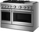 KitchenAid® 48" Stainless Steel Pro Style Dual Fuel Range with Chrome Electric Griddle-4
