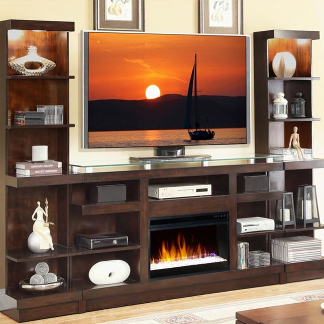 Legends Home Novella Dark Chocolate Fireplace Wall-0