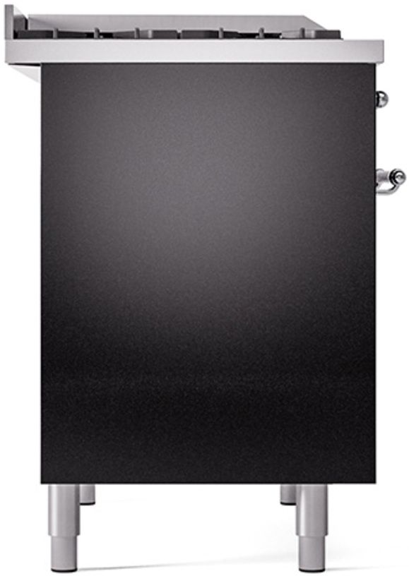 Ilve® Nostalgie II Series 40" Glossy Black Pro Style Dual Fuel Range-3