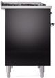 Ilve® Nostalgie II Series 40" Glossy Black Pro Style Dual Fuel Range-3