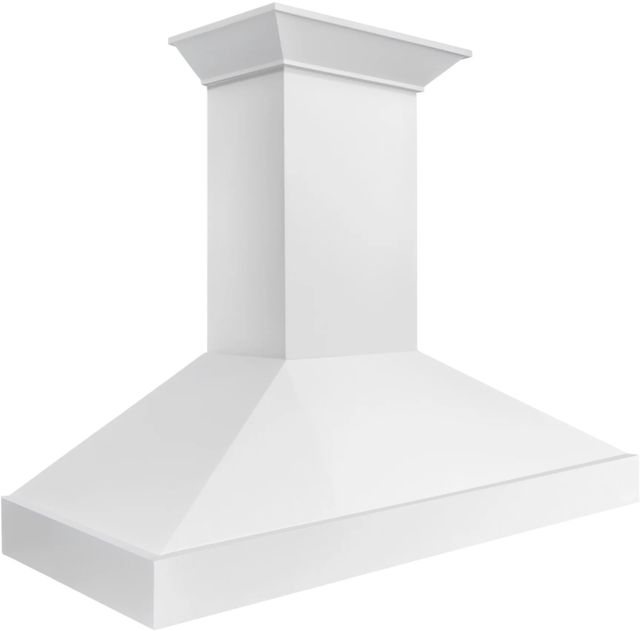 ZLINE 48" Smooth Bright White Wall Mounted Range Hood-2