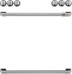 Café™ Brushed Stainless Steel Front Control Electric Knobs and Handle Kit