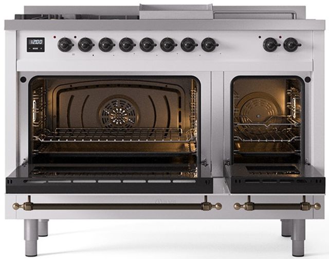 Ilve® Nostalgie II Series 48" Custom RAL Color Pro Style Dual Fuel Range-1