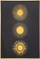Zuo® Modern Three Suns Canvas Black/Gold Wall Art-1