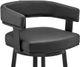 Armen Living Cohen Black 30" Swivel Bar Stool-3