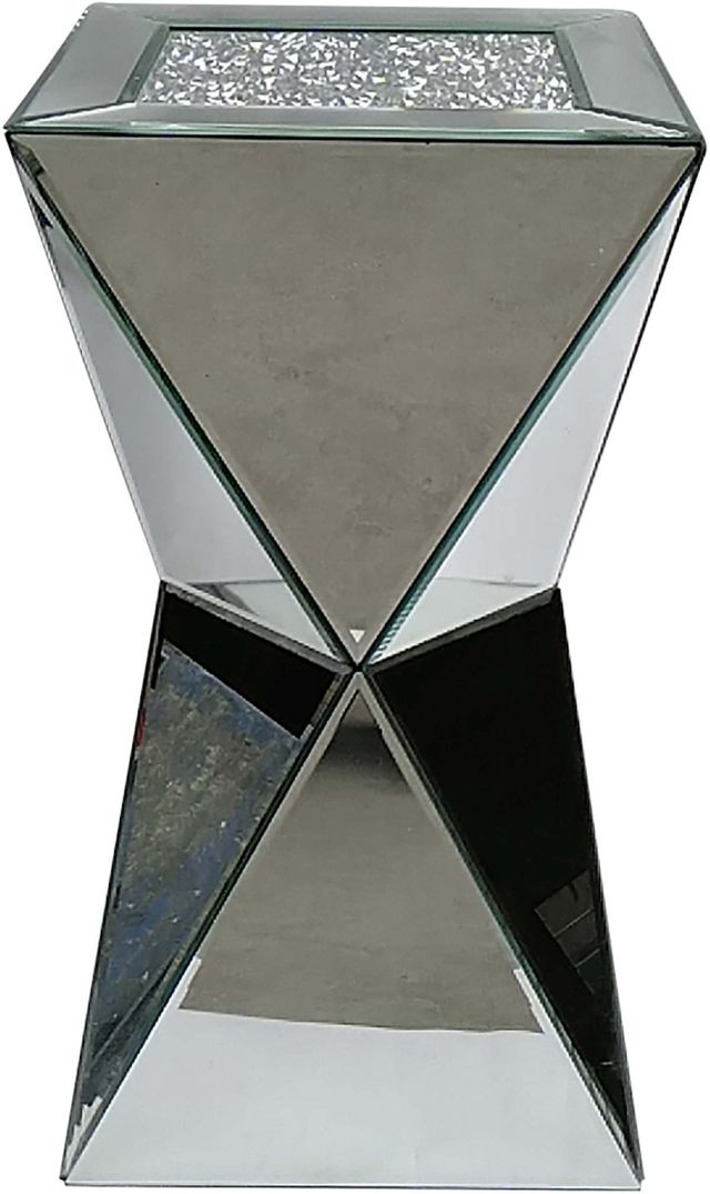 Signature Design by Ashley® Gillrock Mirror Glass Top Accent Table with Silver Base-2