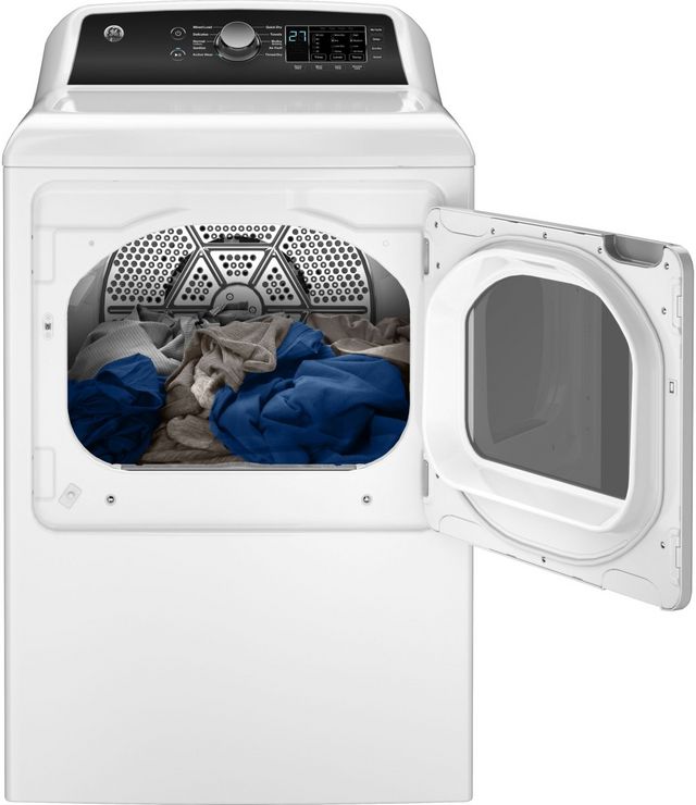 GE® 7.4 Cu. Ft. White Front Load Electric Dryer-5