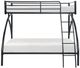 Homelegance® Bailey Black Youth Twin/Full Bunk Bed-2