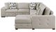 Homelegance® Raife 5-Piece Taupe Right-Arm Facing Sleeper Sectional with Chaise and Ottoman-3